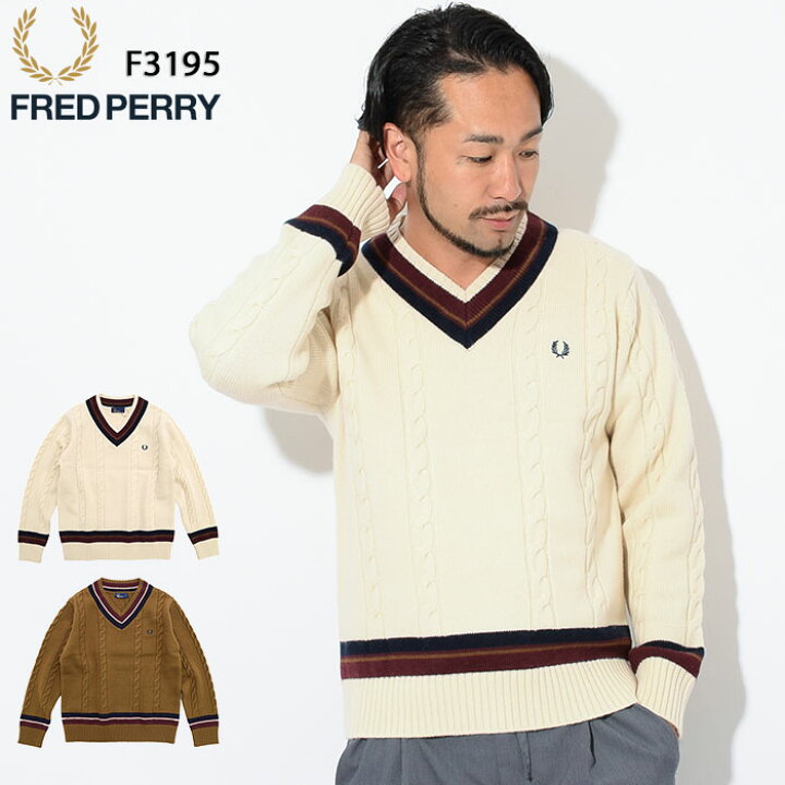 楽天市場】フレッドペリー FRED PERRY セーター メンズ チルデン V  
