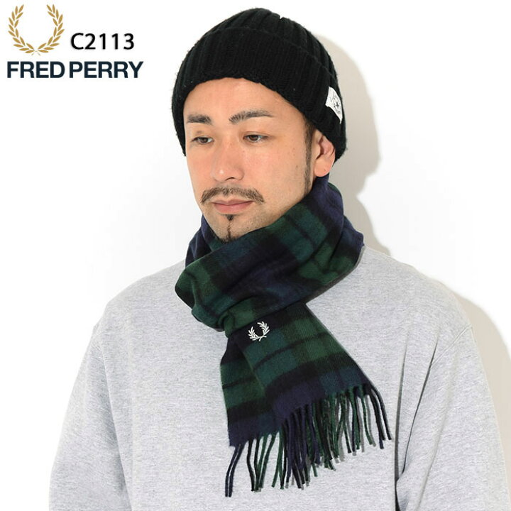楽天市場】フレッドペリー FRED PERRY マフラー メンズ ブラック 