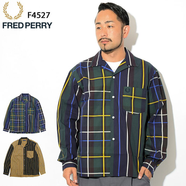 楽天市場】フレッドペリー FRED PERRY シャツ 長袖 メンズ ストライプ  
