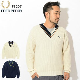 フレッドペリー FRED PERRY セーター メンズ チルデン 日本企画 ( FREDPERRY F3207 Tilden Sweater JAPAN LIMITED Vネック ニット トップス フレッド ペリー フレッド・ペリー )