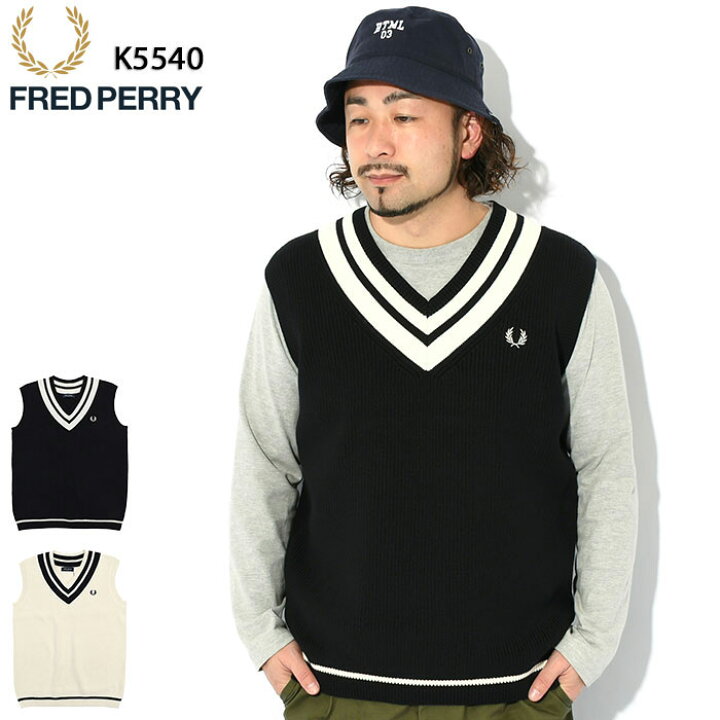 楽天市場】フレッドペリー FRED PERRY ベスト メンズ ストライプド 