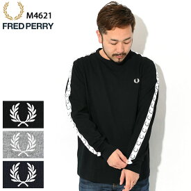 フレッドペリー FRED PERRY Tシャツ 長袖 メンズ テープド ( FREDPERRY M4621 Taped L/S Tee ティーシャツ T-SHIRTS トップス ロング ロンティー ロンt フレッド ペリー フレッド・ペリー )