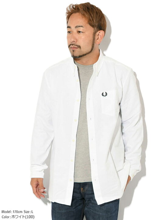 楽天市場】フレッドペリー FRED PERRY シャツ 長袖 メンズ 