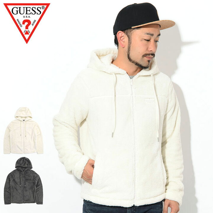 楽天市場 ゲス Guess ジャケット メンズ フーデッド ジップ アップ フリース Guess Hooded Zip Up Fleece Jkt Jacket アウター ジャンパー ブルゾン メンズ 男性用 Mj4k8468k Ice Field アイスフィールド