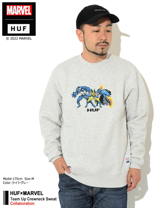 楽天市場】ハフ HUF トレーナー メンズ マーベル チーム アップ クルー 
