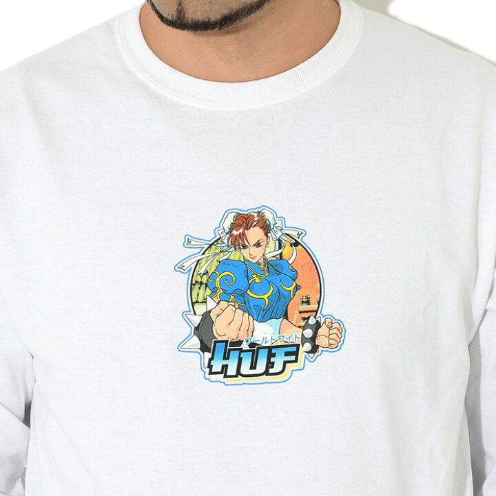 楽天市場 ハフ Huf ロンt Tシャツ 長袖 メンズ ストリートファイター2 春麗 コラボ Huf Street Fighter Ii Chun Li L S Tee ティーシャツ T Shirts ロング ロンティー 長袖tシャツ カットソー トップス メンズ 男性用 スト2 チュンリー Ts Ice Field