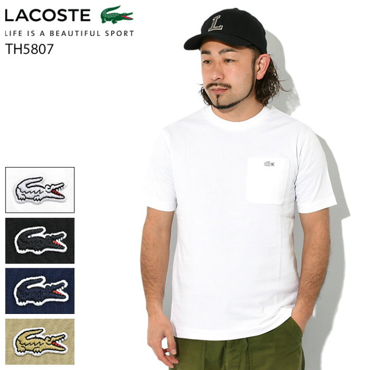 楽天市場】ラコステ LACOSTE Tシャツ メンズ TH5807 ポケット ( lacoste TH5807 Pocket Crew Neck S/S Tee ポケT ティーシャツ T-SHIRTS カットソー トップス TH5807-99 )[M便 1/1] ice field icefield : ice field（アイスフィールド）