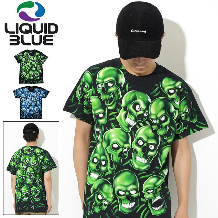 楽天市場 リキッド ブルー Liquid Blue Tシャツ 半袖 メンズ スカル パイル Liquidblue Skull Pile S S Tee ティーシャツ T Shirts カットソー トップス メンズ 男性用 M便 1 1 Ice Field アイスフィールド
