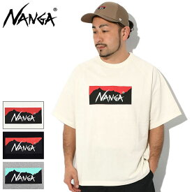 ナンガ NANGA Tシャツ 半袖 メンズ エコ ハイブリッド ボックス ロゴ ルーズ フィット ( NANGA ECO Hybrid Box Logo Loose Fit S/S Tee ビッグシルエット オーバーサイズ ティーシャツ T-SHIRTS カットソー トップス メンズ 男性用 NW2311-1G209 )[M便 1/1]