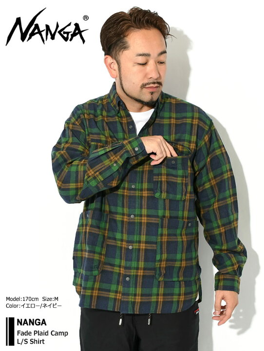 楽天市場】ナンガ NANGA シャツ 長袖 メンズ フェード プレイド 