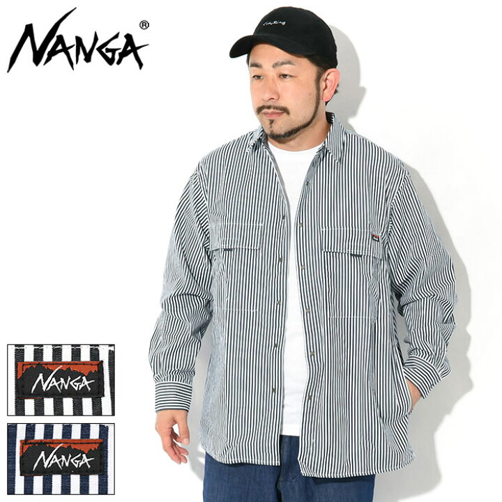楽天市場】ナンガ NANGA シャツ 長袖 メンズ ストライプ W ポケット 