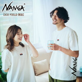 ナンガ NANGA Tシャツ 半袖 メンズ バーティカル ロゴ ( NANGA Vertical Logo Tee ICE FIELD別注 エコ ハイブリッド ティーシャツ T-SHIRTS カットソー トップス S24-BEC-CS01 )( 父の日ギフト プレゼント 父の日 ギフト ラッピング対応 2026 )[M便 1/1]
