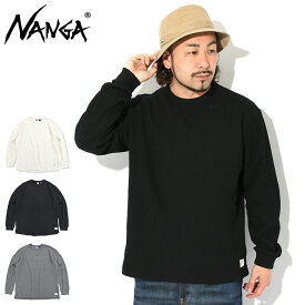 ナンガ NANGA ロンT Tシャツ 長袖 メンズ エコ ハイブリッド ワッフル ( NANGA ECO Hybrid Waffle L/S Tee ティーシャツ T-SHIRTS カットソー ロング ロンティー 長袖Tシャツ トップス メンズ 男性用 NW2311-1G218 ) ice field icefield