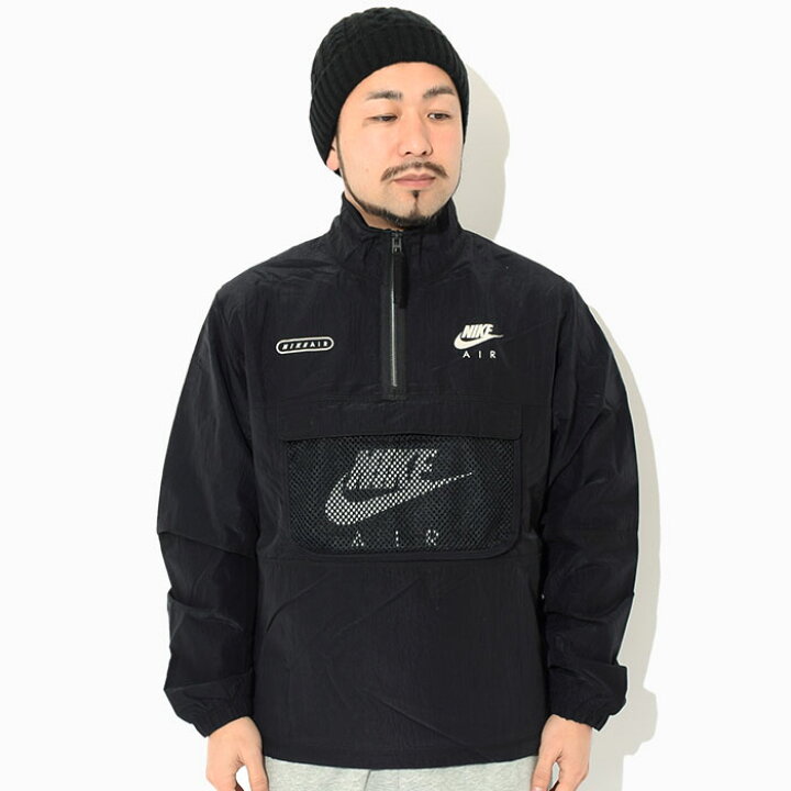 ナイキ NIKE ジャケット メンズ ナイキ エア ウーブン LND フーディ ブラック Nike Air Woven LND  Hoodie JKT Black ウィンドブレーカー ナイロンジャケット アノラック ハーフジップ プルオーバー JACKET アウター  ジャンパー・ブルゾン メンズ 男性用 ...