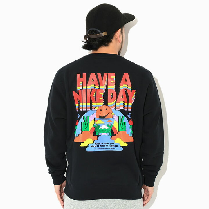 スウッシュトレーナー nike ブルドッグ Nike Club Fleece Brushed Back Graphic Crew ロゴ クルーネック トレーナー ス XL 2XL 3XL トップス スウェット 大きいサイズの服 公式通販