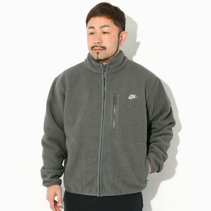新品 NIKE ナイキ クラブ フリースジャケット 防寒 厚手 XLサイズ ナイキ フリースジャケット メンズ スポーツウェア NIKEナイキ　フリース　メンズXL フリースジャケット　グレー
