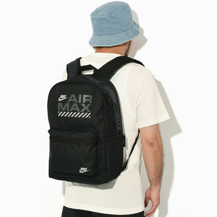 ナイキ NIKE リュック エア マックス ヘリテージ バックパック ブラック nike Air Max Heritage Backpack  Black Bag バッグ Daypack デイパック 普段使い 通勤 通学 旅行 メンズ レディース ユニセックス 男女兼用 HF6966-010 