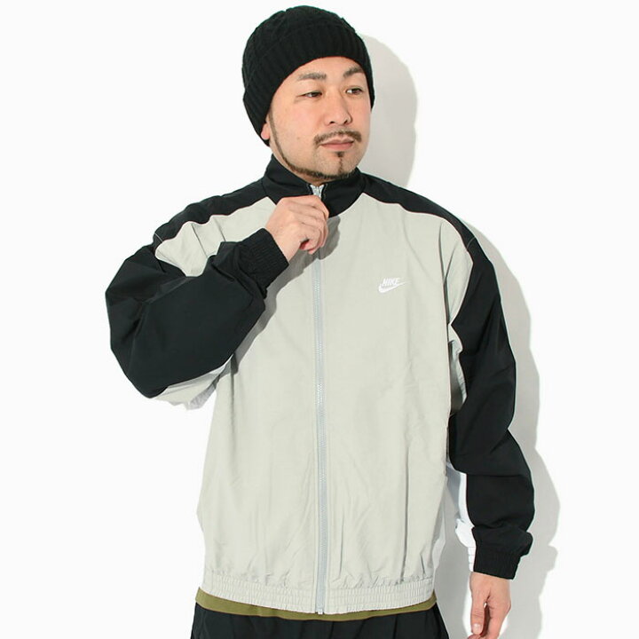 NIKE ナイロンジャケット Mサイズ グレー/ホワイト スポーツウェア  