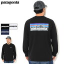 パタゴニア Patagonia ロンT Tシャツ 長袖 メンズ P-6 ロゴ レスポンシビリティー ( Patagonia P-6 Logo Responsibili L/S Tee ティーシャツ T-SHIRTS ロング ロンティー 長袖Tシャツ カットソー トップス アウトドア USAモデル 38518 ) ice field icefield