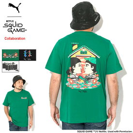 プーマ PUMA Tシャツ 半袖 メンズ イカゲーム グラフィック コラボ ( PUMA×SQUID GAME Graphic S/S Tee ティーシャツ T-SHIRTS カットソー トップス メンズ 男性用 630706 )[M便 1/1]