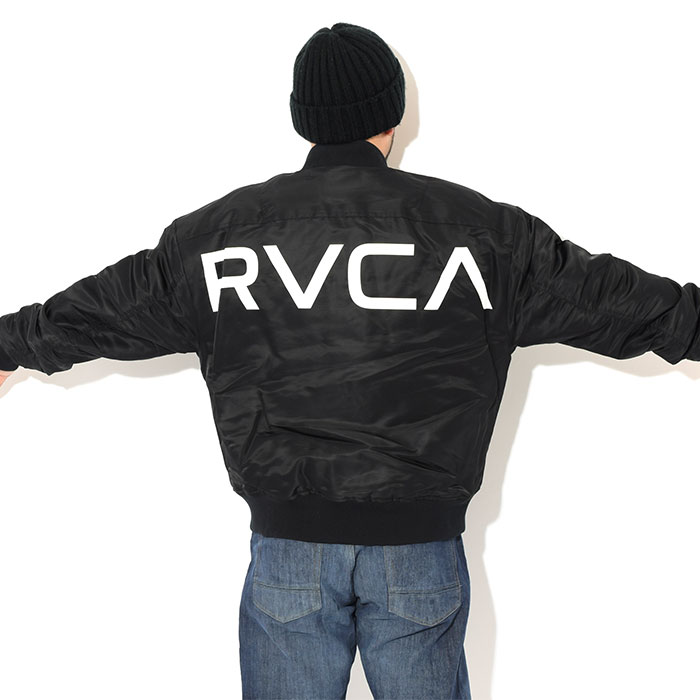 ルーカ RVCA ジャケット メンズ バック ルーカ エムエーワン ( RVCA Back RVCA MA-1 JKT ビッグシルエット  オーバーサイズ フライトジャケット MA1 MA 1 JACKET JAKET アウター ジャンパー・ブルゾン メンズ 男性用 BB042-766 )  | ice 