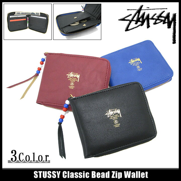 楽天市場】ステューシー STUSSY Classic Bead Zip ウォレット(stussy 