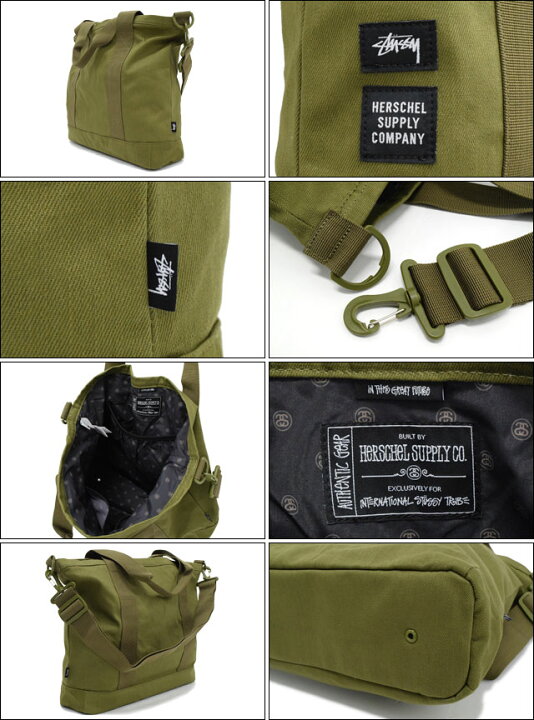 楽天市場】ステューシー STUSSY トートバッグ Herschel Olive Drab 