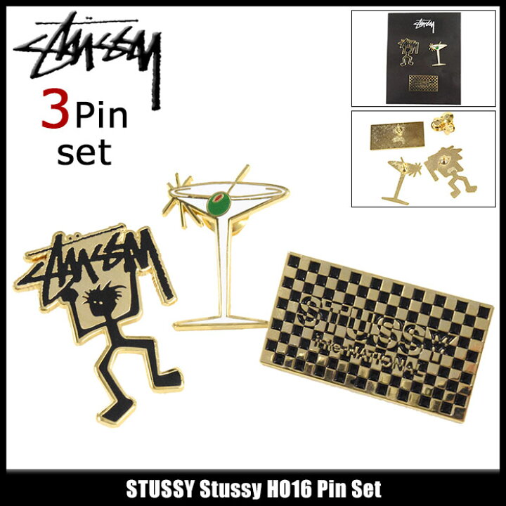 楽天市場】ステューシー STUSSY ピンバッジ Stussy HO16(stussy Pin 