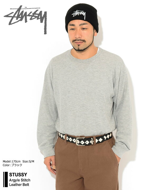 楽天市場】ステューシー STUSSY ベルト メンズ Argyle Stitch Leather 