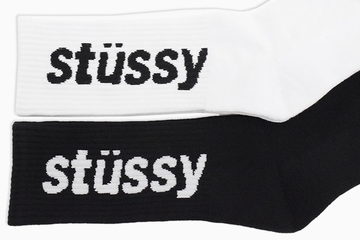 ステューシー STUSSY ソックス メンズ Helvetica Jacquard ( stussy crew socks クルーソックス  レッグウエア 靴下 メンズ・男性用 138742 USAモデル 正規 品 ストゥーシー スチューシー 小物 )[M便 1/1] ice field  