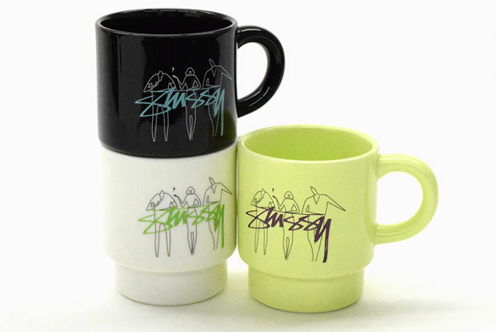 楽天市場】ステューシー STUSSY マグカップ 3 People Stacking 
