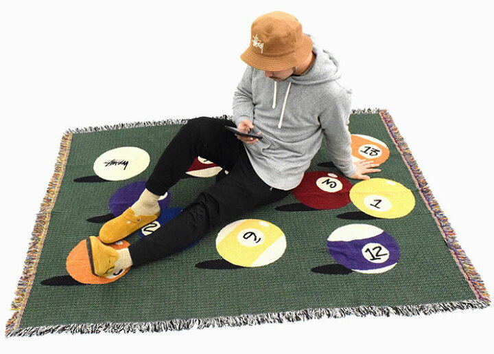 楽天市場】ステューシー STUSSY ブランケット Billiards Tapestry 