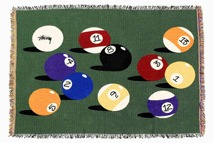 楽天市場】ステューシー STUSSY ブランケット Billiards Tapestry 