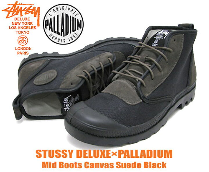 楽天市場】STUSSY(ステューシー)×PALLADIUM Mid Boots Canvas Suede 
