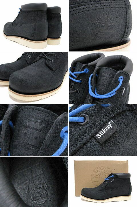 楽天市場】ステューシー STUSSY×Timberland 4アイレット チャッカ 黒 