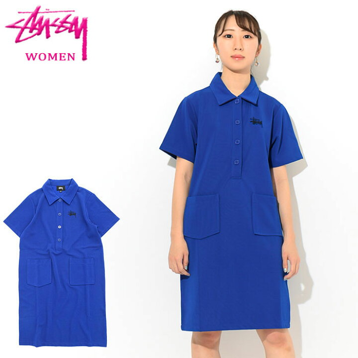 楽天市場 ステューシー Stussy ワンピース レディース Women Poly Knit Stussy Dress ドレス ポロシャツワンピース ポロワンピース ガールズ ウーマンズ ウィメンズ レディス Ladies Ladys Womens 女性用 Usaモデル 正規 品 ストゥーシー スチューシー Ice