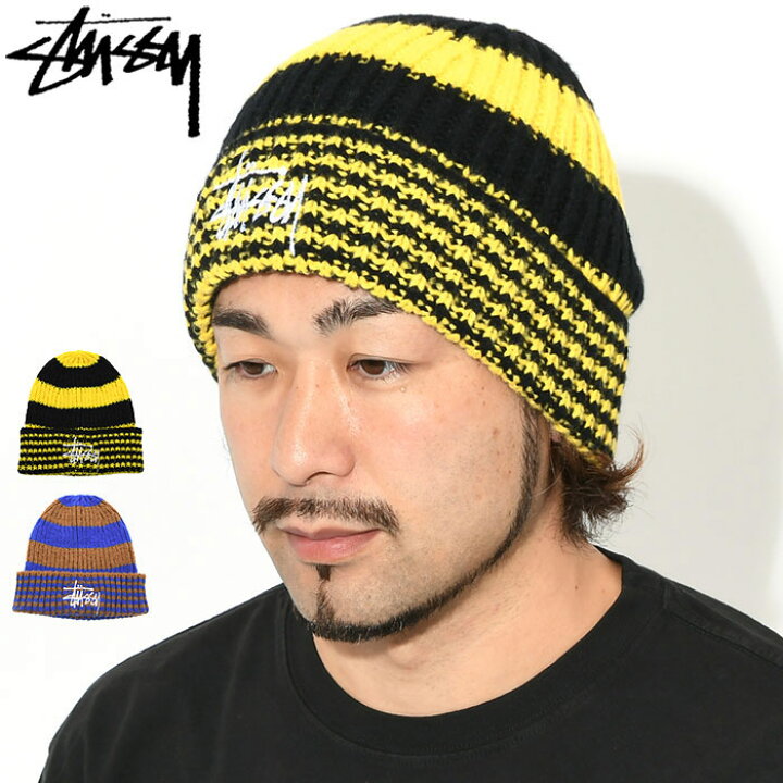 楽天市場】ステューシー STUSSY ニット帽 Striped Big Basic ( stussy 