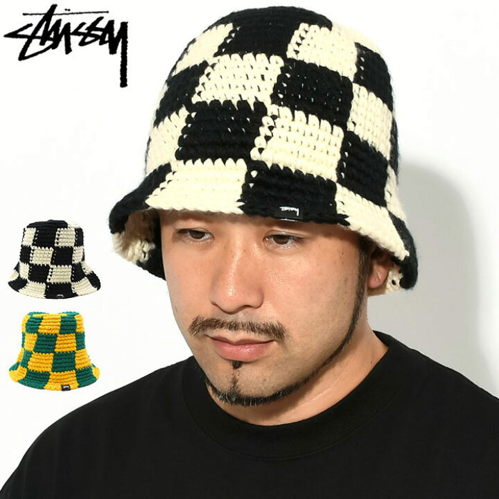 楽天市場】ステューシー STUSSY バケット ハット Checker Knit Bucket 