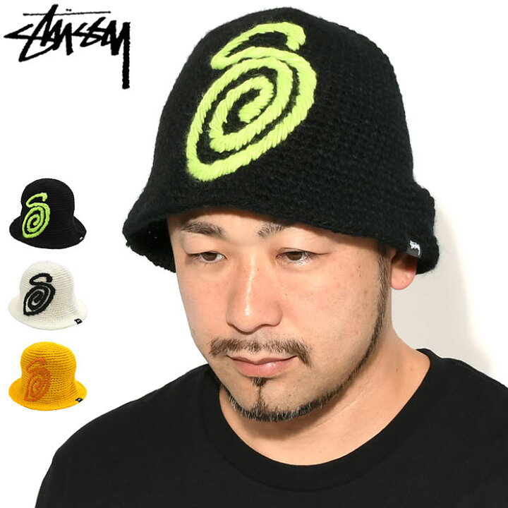 楽天市場】ステューシー STUSSY バケット ハット Swirly S Knit Bucket 