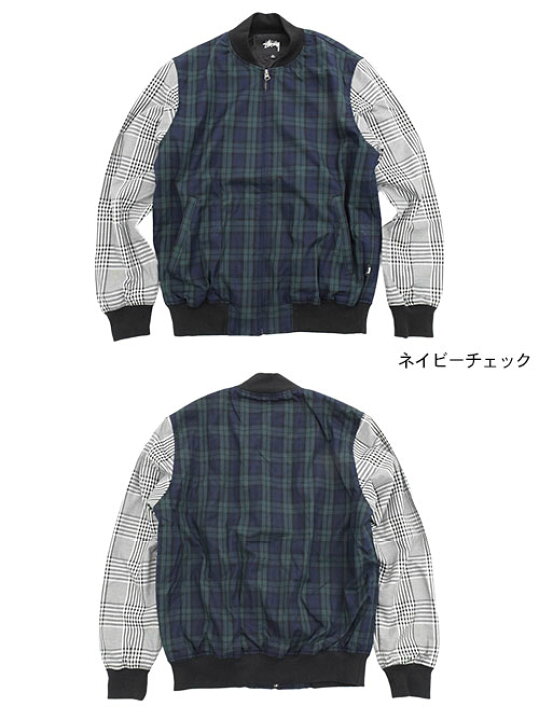 楽天市場】ステューシー STUSSY ジャケット メンズ Mixed Plaid Bomber 