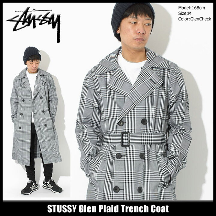 楽天市場】ステューシー STUSSY ジャケット メンズ Glen Plaid Trench  