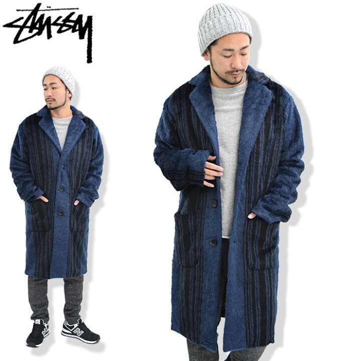 楽天市場】ステューシー STUSSY ジャケット メンズ Stripe Overcoat 