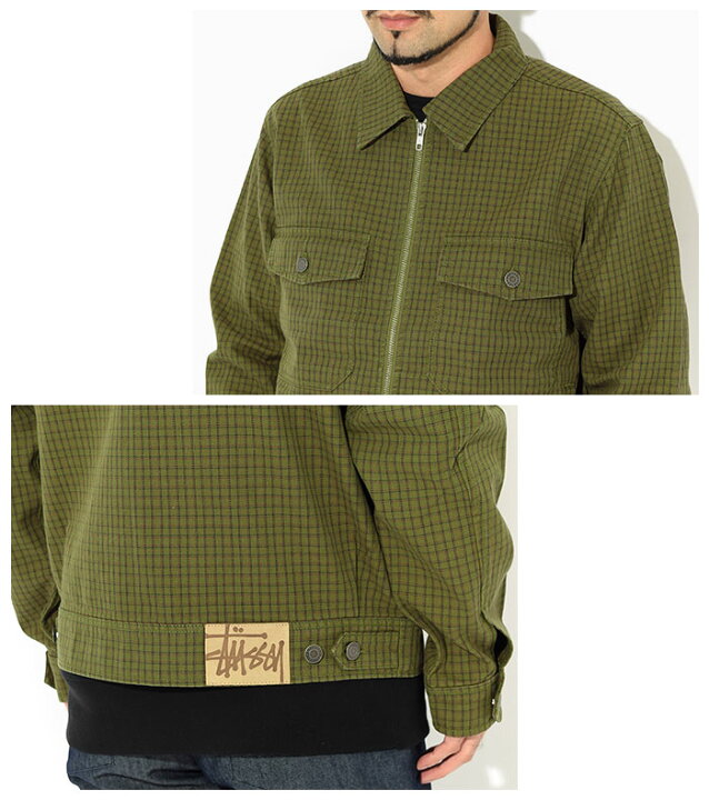 楽天市場】ステューシー STUSSY ジャケット メンズ Check Garage 