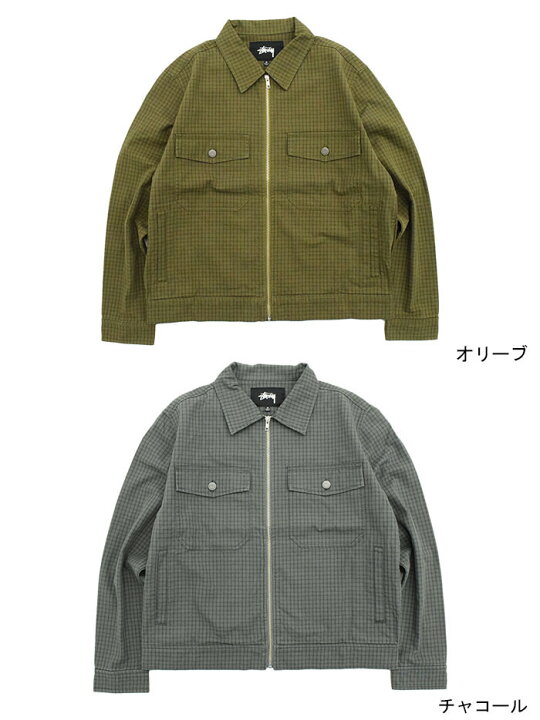 楽天市場】ステューシー STUSSY ジャケット メンズ Check Garage 