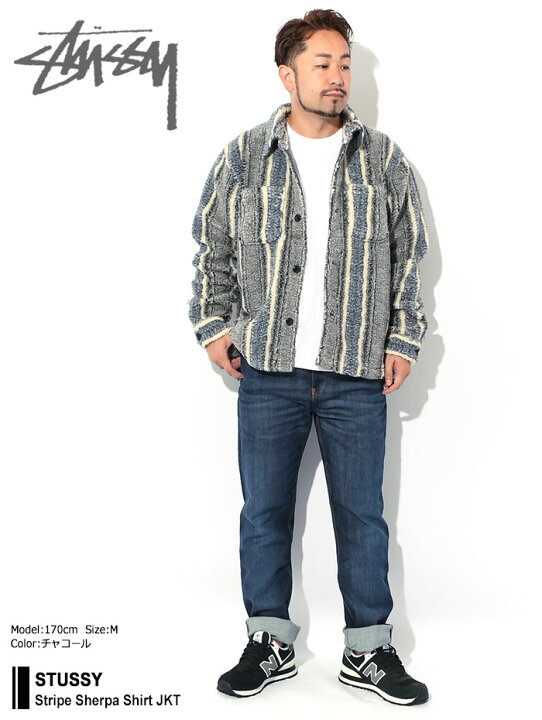 楽天市場】ステューシー STUSSY ジャケット メンズ Stripe Sherpa