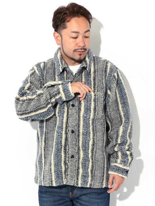 楽天市場】ステューシー STUSSY ジャケット メンズ Stripe Sherpa 