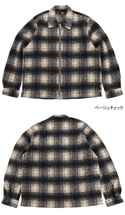 楽天市場】ステューシー STUSSY ジャケット メンズ Wool Plaid Zip  