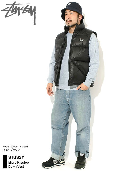 ステューシー stussy ダウンベスト 黒×紫 XL かっこいい 冬服 楽天市場 