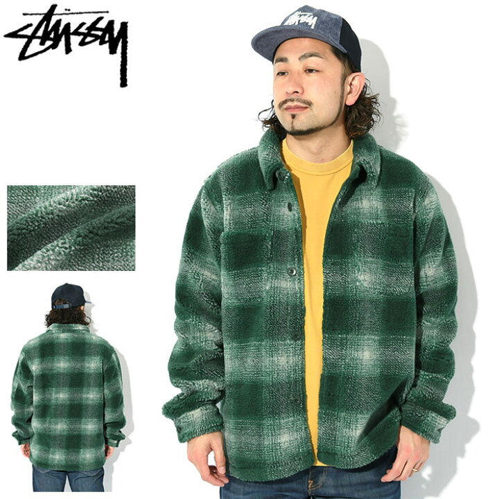 楽天市場】ステューシー STUSSY ジャケット メンズ Plaid Sherpa Shirt  