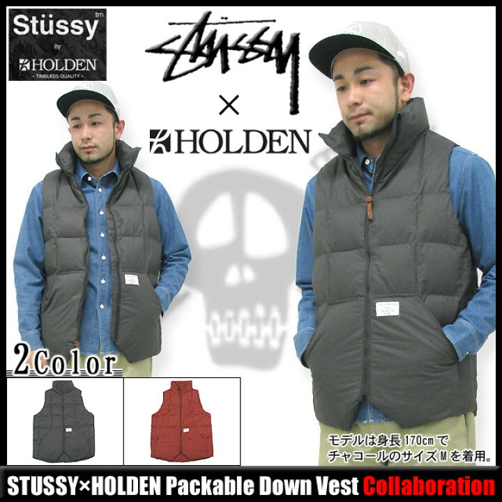 楽天市場】ステューシー STUSSY×HOLDEN Packable Down ベスト コラボ  